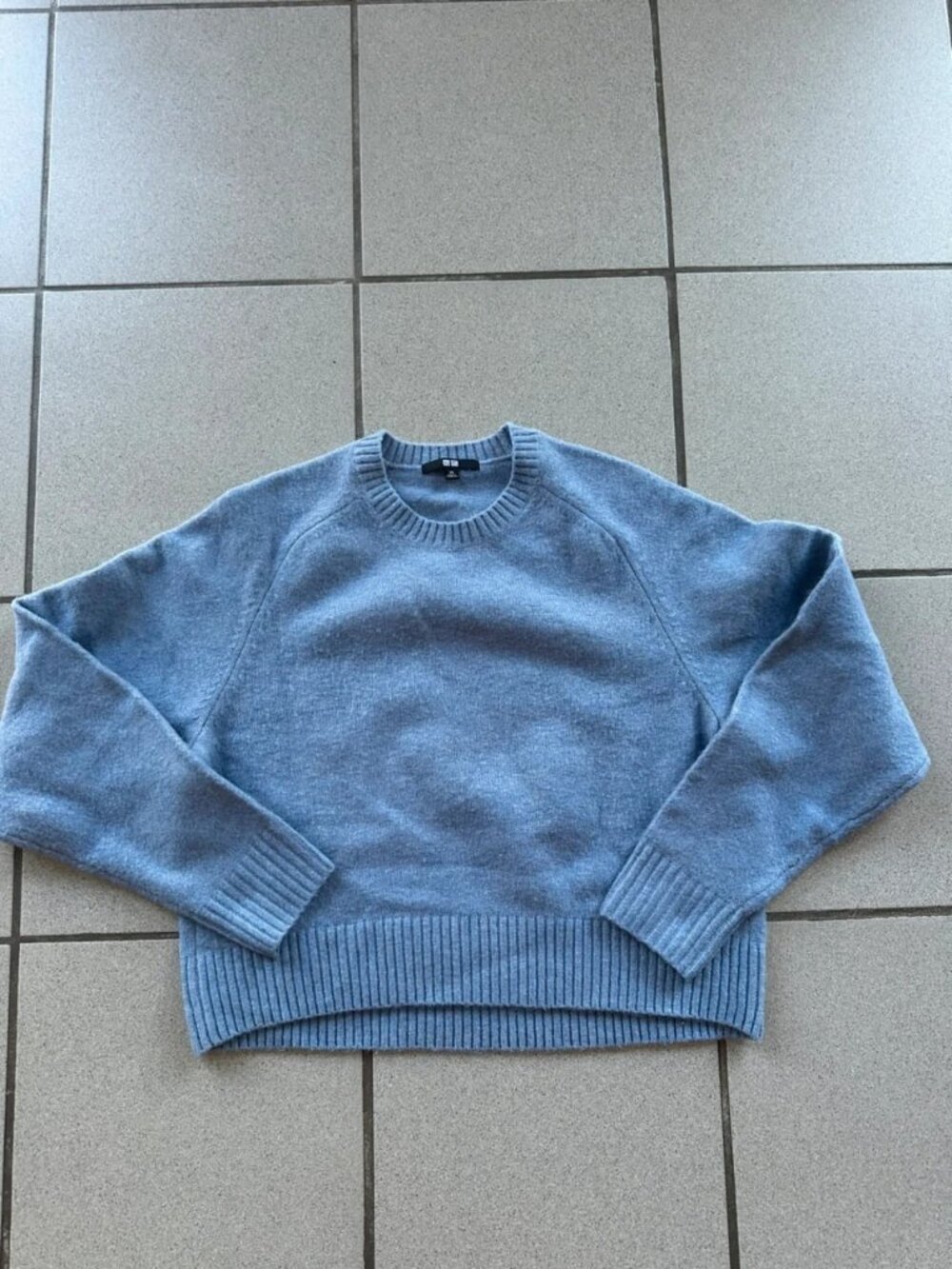 Light Blue Soft Knit Crewneck Sweater XS